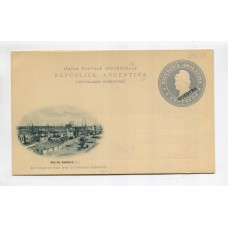 ARGENTINA ENTERO POSTAL GJ TAR-23d-C TARJETA CON VISTA Y SOBRECARGA MUESTRA + VARIEDAD U$ 25